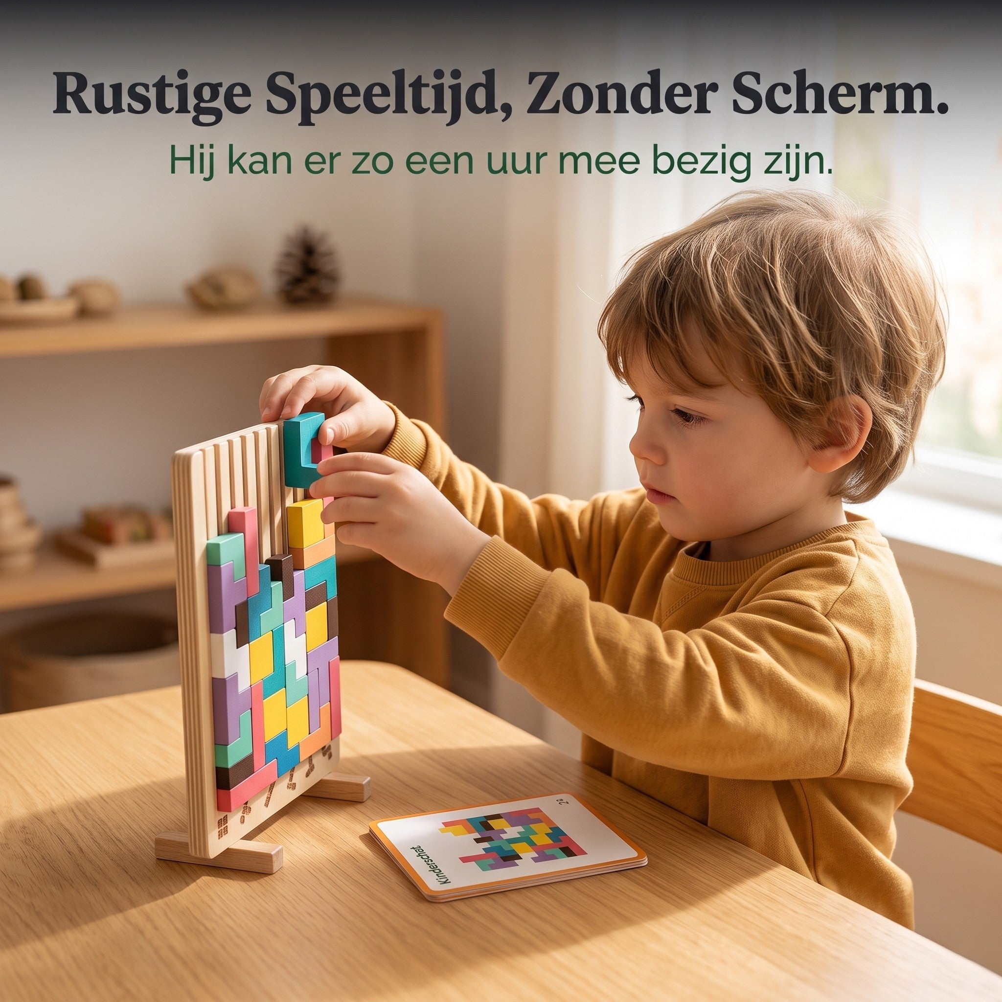 42-Delig Blokkenspel — Kinderschat BlokjesBouw | Montessori Patroonblokken | Vanaf 3 Jaar