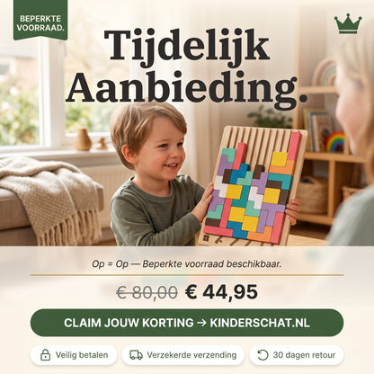42-Delig Blokkenspel — Kinderschat BlokjesBouw | Montessori Patroonblokken | Vanaf 3 Jaar