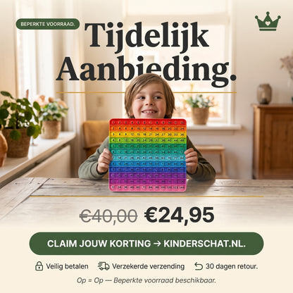 Tafels Oefenen Zonder Frustratie — Kinderschat TafelsWijzer | Pop-It Tafelspel | Groep 4-6