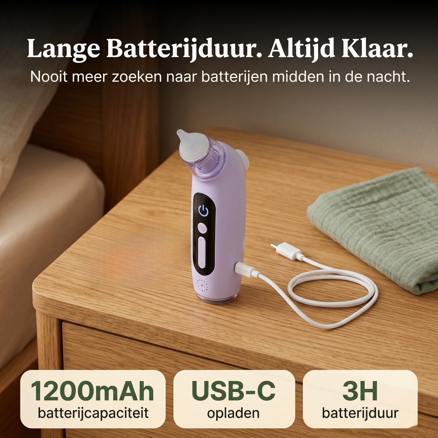 Vrij Ademen in Seconden — 2-in-1 Elektrische Neuszuiger & Vernevelaar | Baby & Peuter