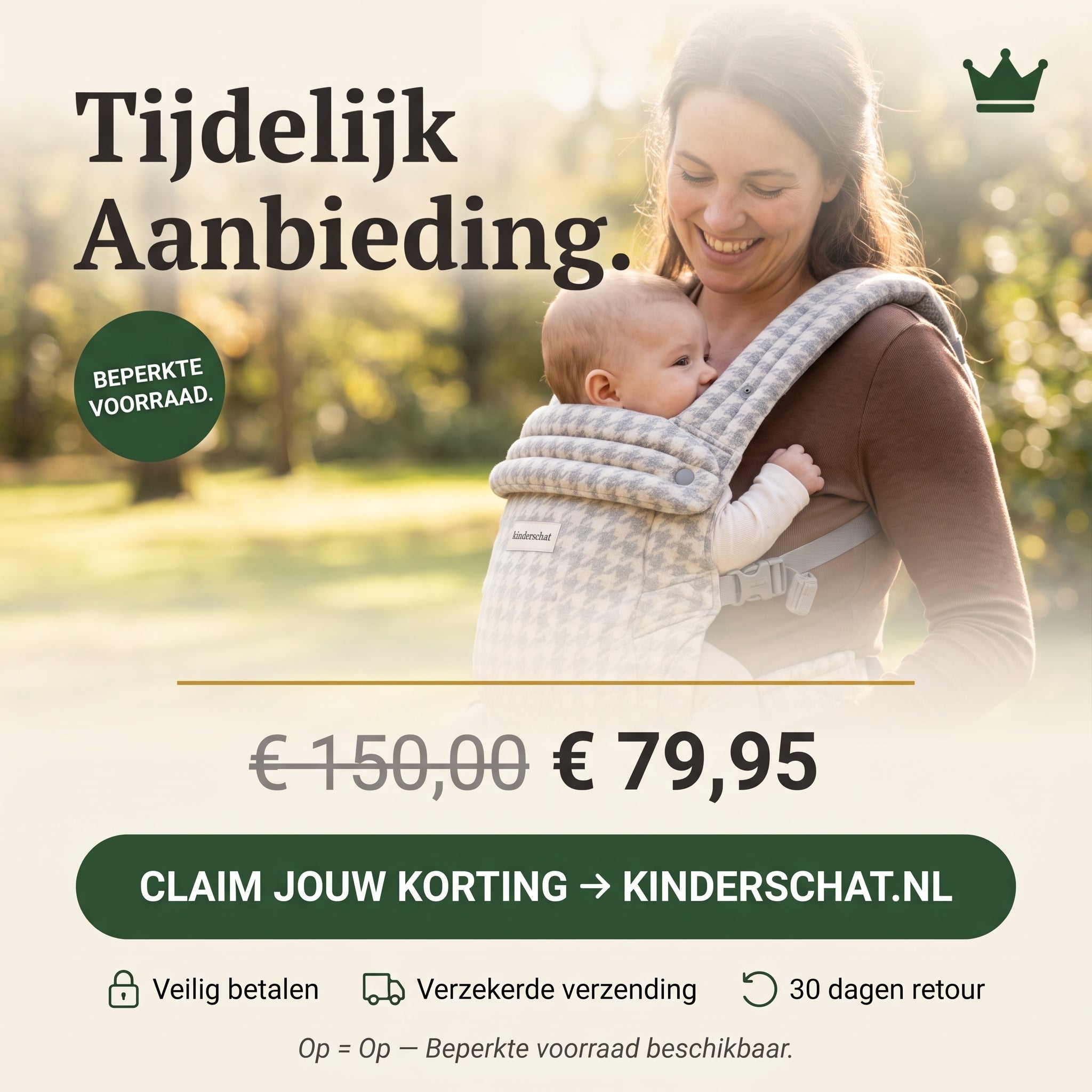 Draag Zonder Rugpijn, Van Baby Tot Peuter — Kinderschat ErgoDrager | Ergonomische M-Houding Draagzak | 0-2 Jaar