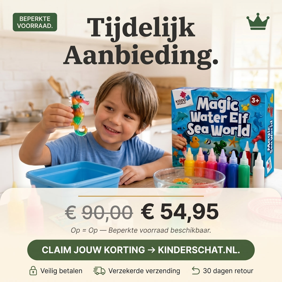 Zelf Zeediertjes Maken — Kinderschat ZeeMagie | Schermvrij DIY Knutselpakket | Vanaf 3 Jaar