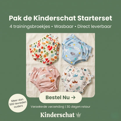 Zindelijk in Jouw Eigen Tempo — Kinderschat Zindelijkheidsbroekjes | Wasbaar & Herbruikbaar
