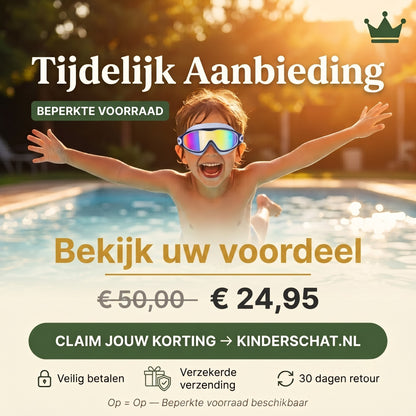 Geen Tranen Meer bij het Zwembad — Kinderschat SplashEyes | Lekvrije Zwembril voor Kinderen | 2-12 Jaar