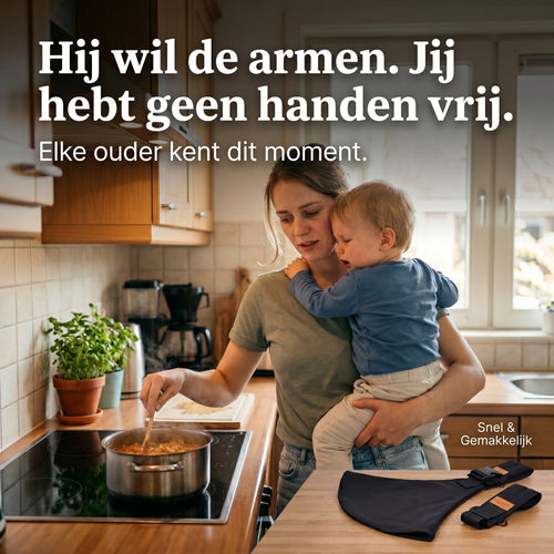 Handen Vrij in 10 Seconden — Kinderschat Schouderdrager | Babydrager voor Thuis en Onderweg | Geschikt van 4,5 kg tot 20 kg