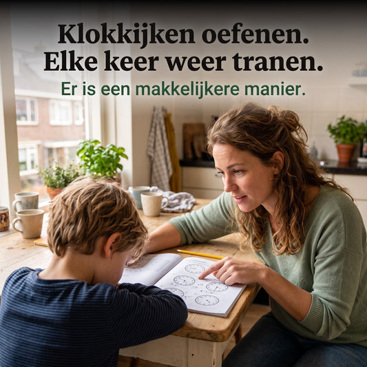 Klokkijken Leren Zonder Frustratie — Kinderschat TijdWijzer | Montessori Educatieve Klok | Groep 2-4