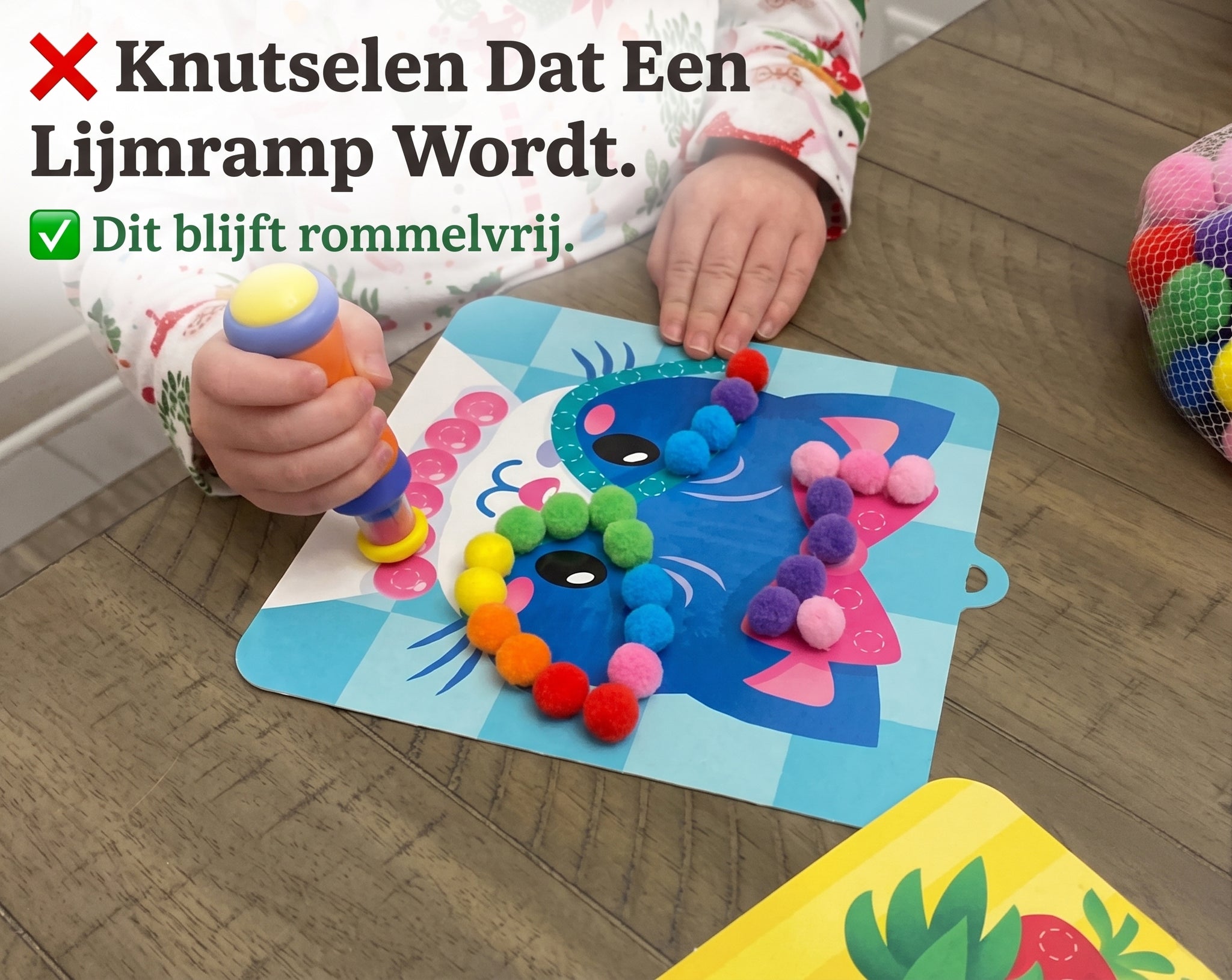 Creatief Knutselen Zonder Rommel — Kinderschat PlakPretPakket | 1000+ Pompons & 18 Ophangdesigns | Vanaf 5 Jaar
