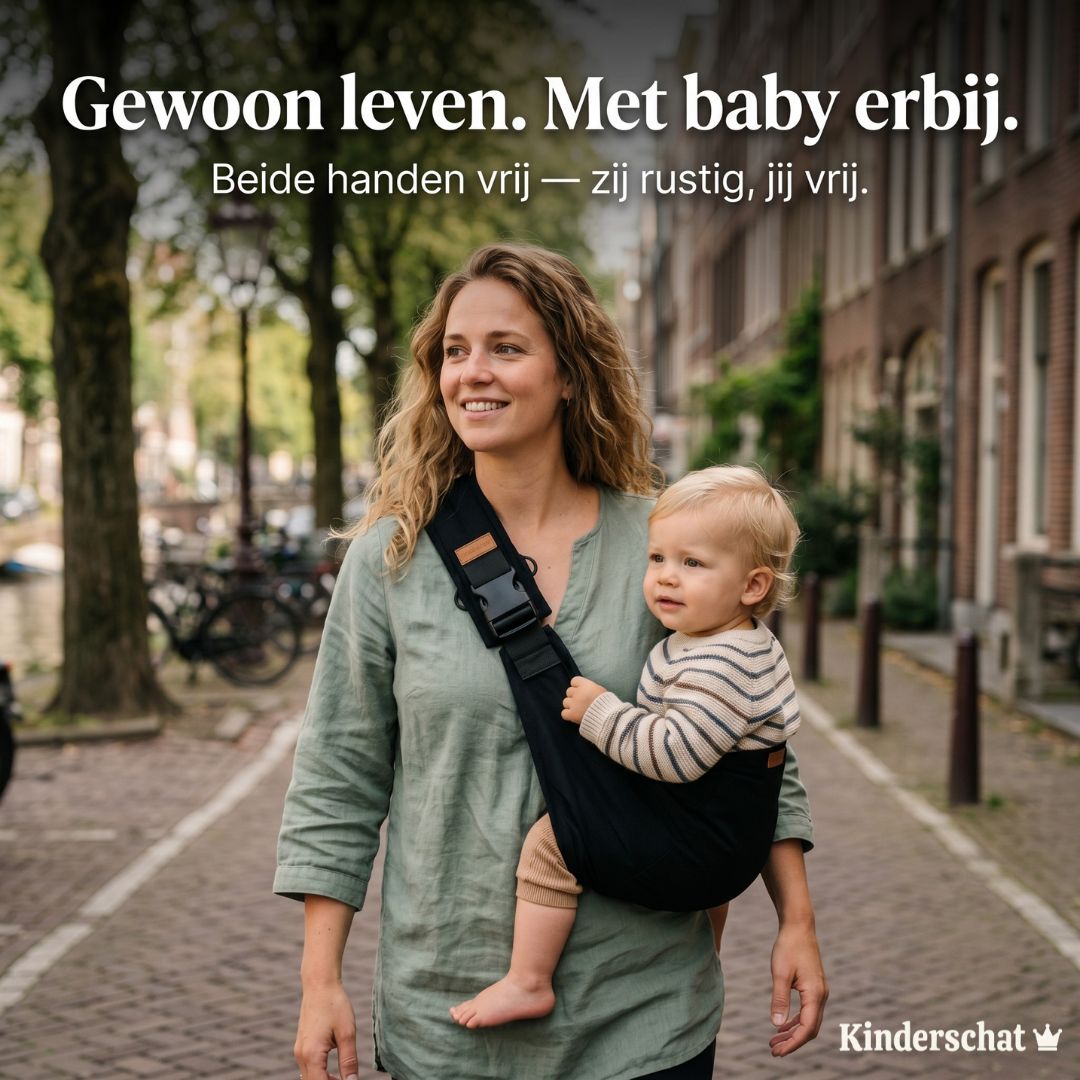 Handen Vrij in 10 Seconden — Kinderschat Schouderdrager | Babydrager voor Thuis en Onderweg | Geschikt van 4,5 kg tot 20 kg