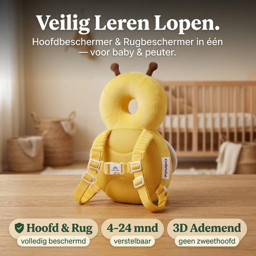 Veilig Leren Lopen — Kinderschat Veiligheidsrugzak | Hoofdbeschermer voor Baby & Peuter | 4-24 Maanden | 1+1 gratis