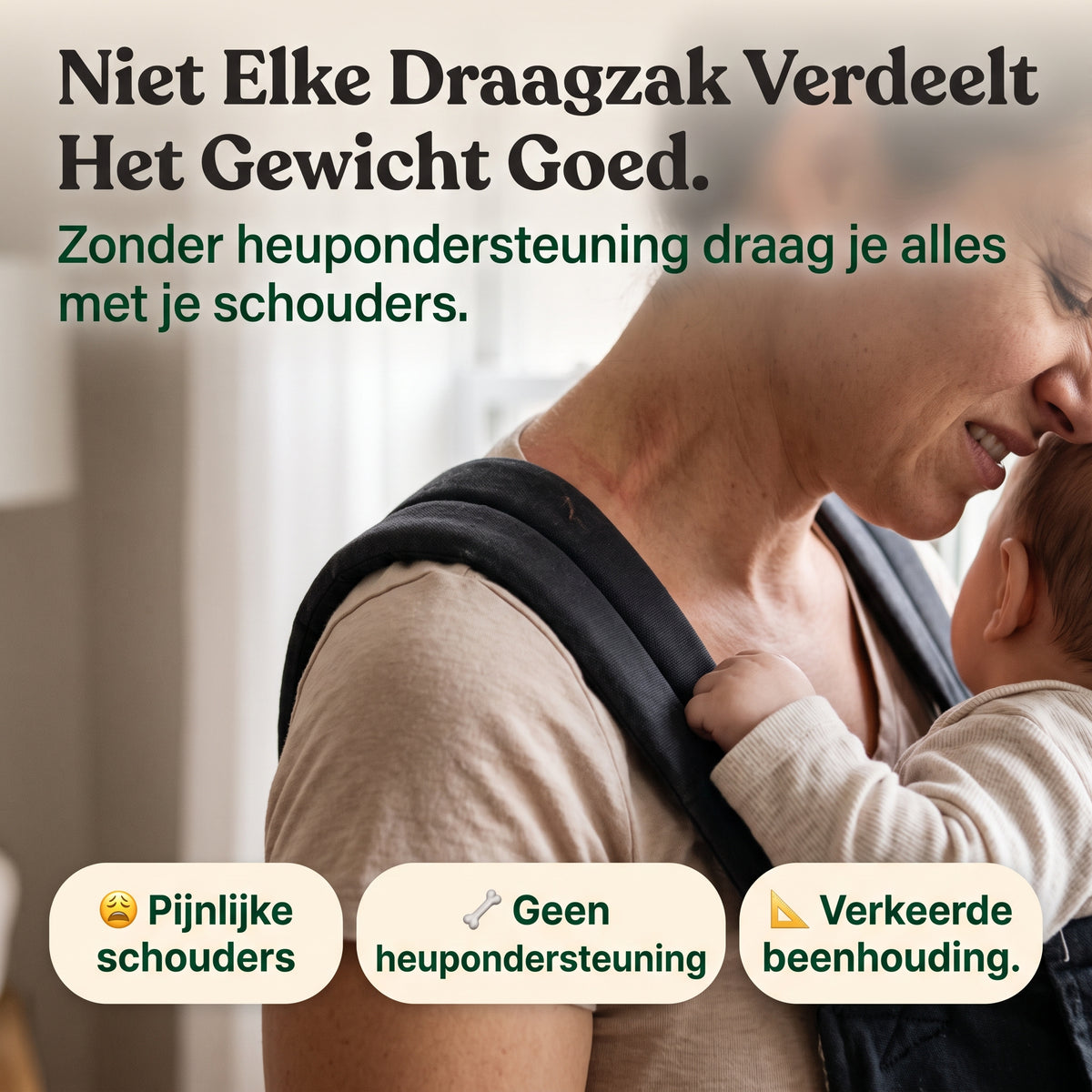 Draag Zonder Rugpijn, Van Baby Tot Peuter — Kinderschat ErgoDrager | Ergonomische M-Houding Draagzak | 0-2 Jaar