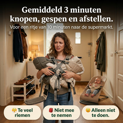 Handen Vrij in 10 Seconden — Kinderschat Schouderdrager | Babydrager voor Thuis en Onderweg | Geschikt van 4,5 kg tot 20 kg