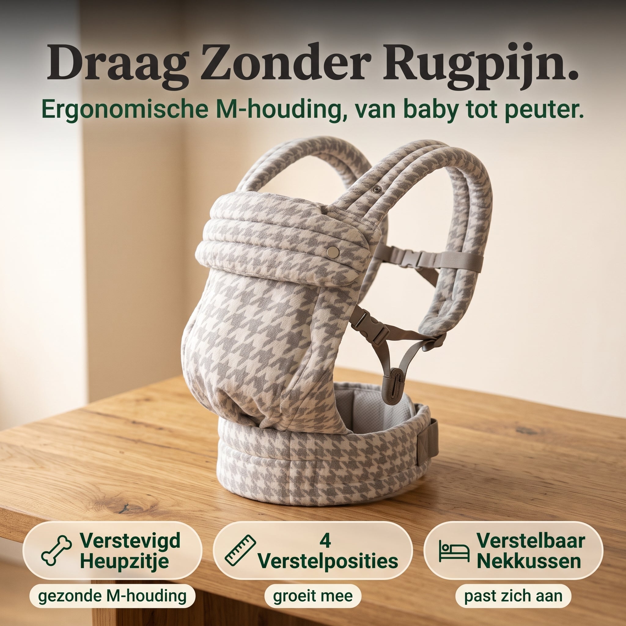 Draag Zonder Rugpijn, Van Baby Tot Peuter — Kinderschat ErgoDrager | Ergonomische M-Houding Draagzak | 0-2 Jaar