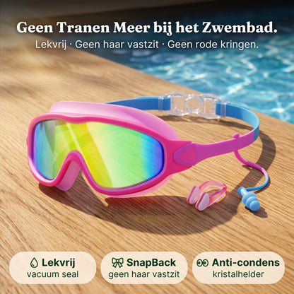 Geen Tranen Meer bij het Zwembad — Kinderschat SplashEyes | Lekvrije Zwembril voor Kinderen | 2-12 Jaar