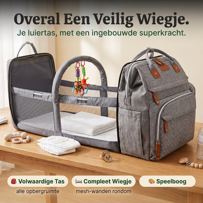 Overal Een Veilige Rustplek — Kinderschat LuierTasPlus | Uitklapbare Luiertas & Verschoonplek | Vanaf 0 Maanden