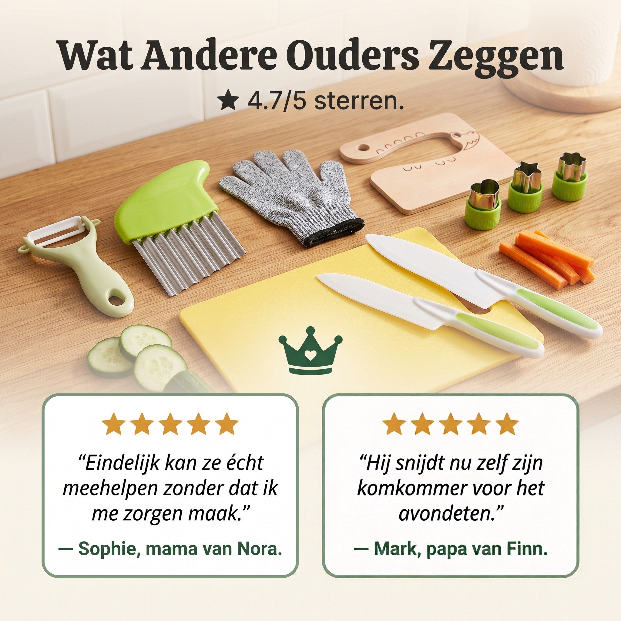 Veilig Meehelpen In De Keuken — Kinderschat SnijMaatje | Kindveilig Kookset | Vanaf 4 Jaar
