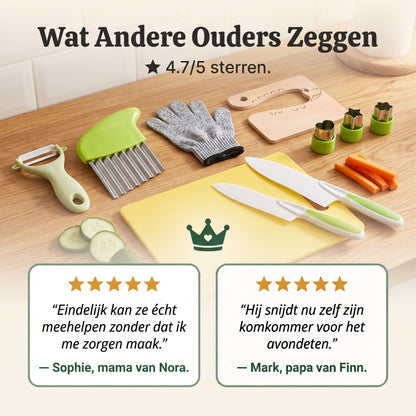 Veilig Meehelpen In De Keuken — Kinderschat SnijMaatje | Kindveilig Kookset | Vanaf 4 Jaar