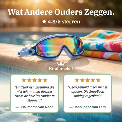 Geen Tranen Meer bij het Zwembad — Kinderschat SplashEyes | Lekvrije Zwembril voor Kinderen | 2-12 Jaar