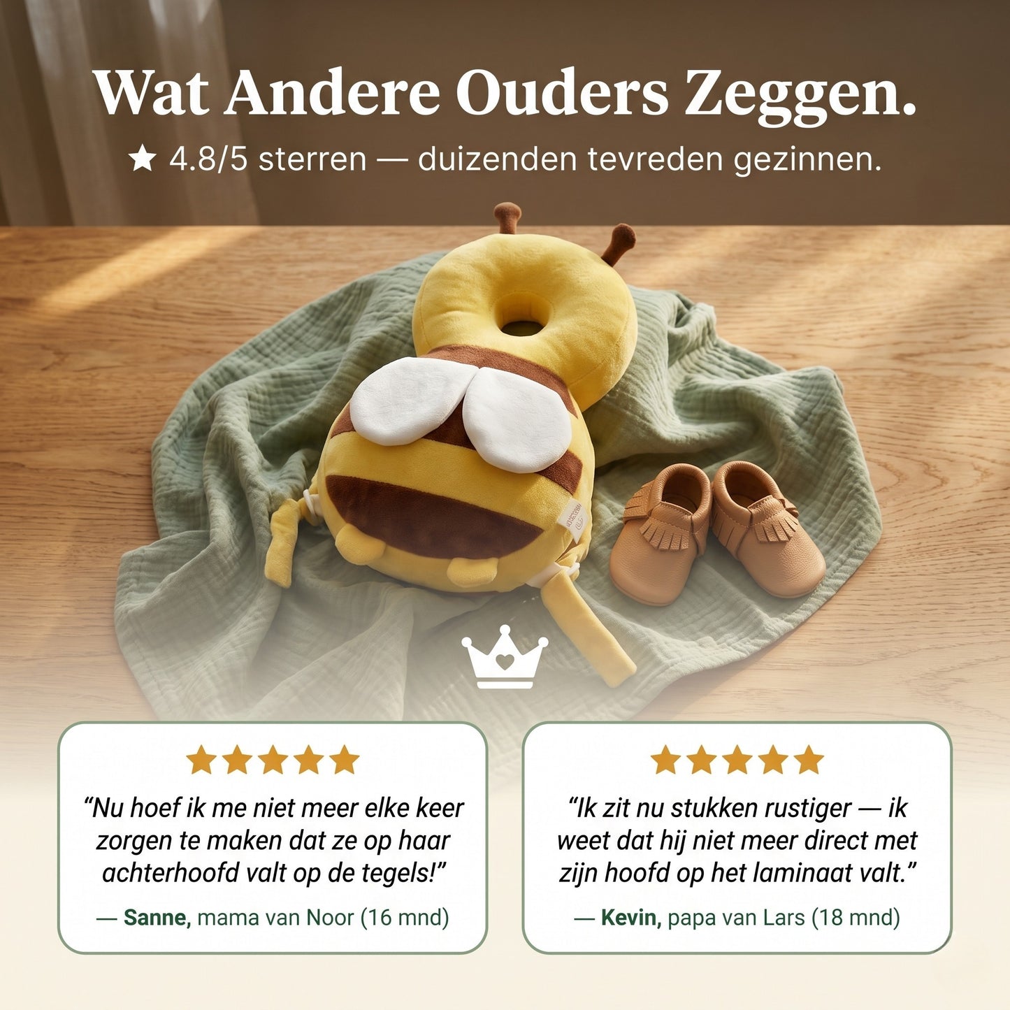 Veilig Leren Lopen — Kinderschat Veiligheidsrugzak | Hoofdbeschermer voor Baby & Peuter | 4-24 Maanden | 1+1 gratis