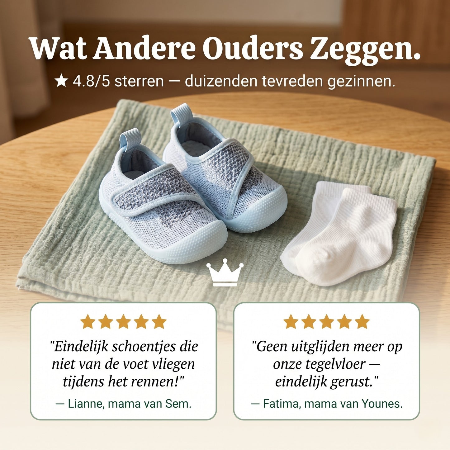 Veilige Eerste Stapjes — Kinderschat Wasbare Loopschoentjes | Antislip & Flexibel | Baby & Peuter