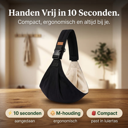 Handen Vrij in 10 Seconden — Kinderschat Schouderdrager | Babydrager voor Thuis en Onderweg | Geschikt van 4,5 kg tot 20 kg