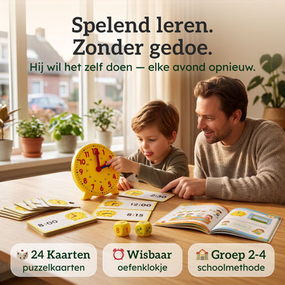 Klokkijken Leren Zonder Frustratie — Kinderschat TijdWijzer | Montessori Educatieve Klok | Groep 2-4
